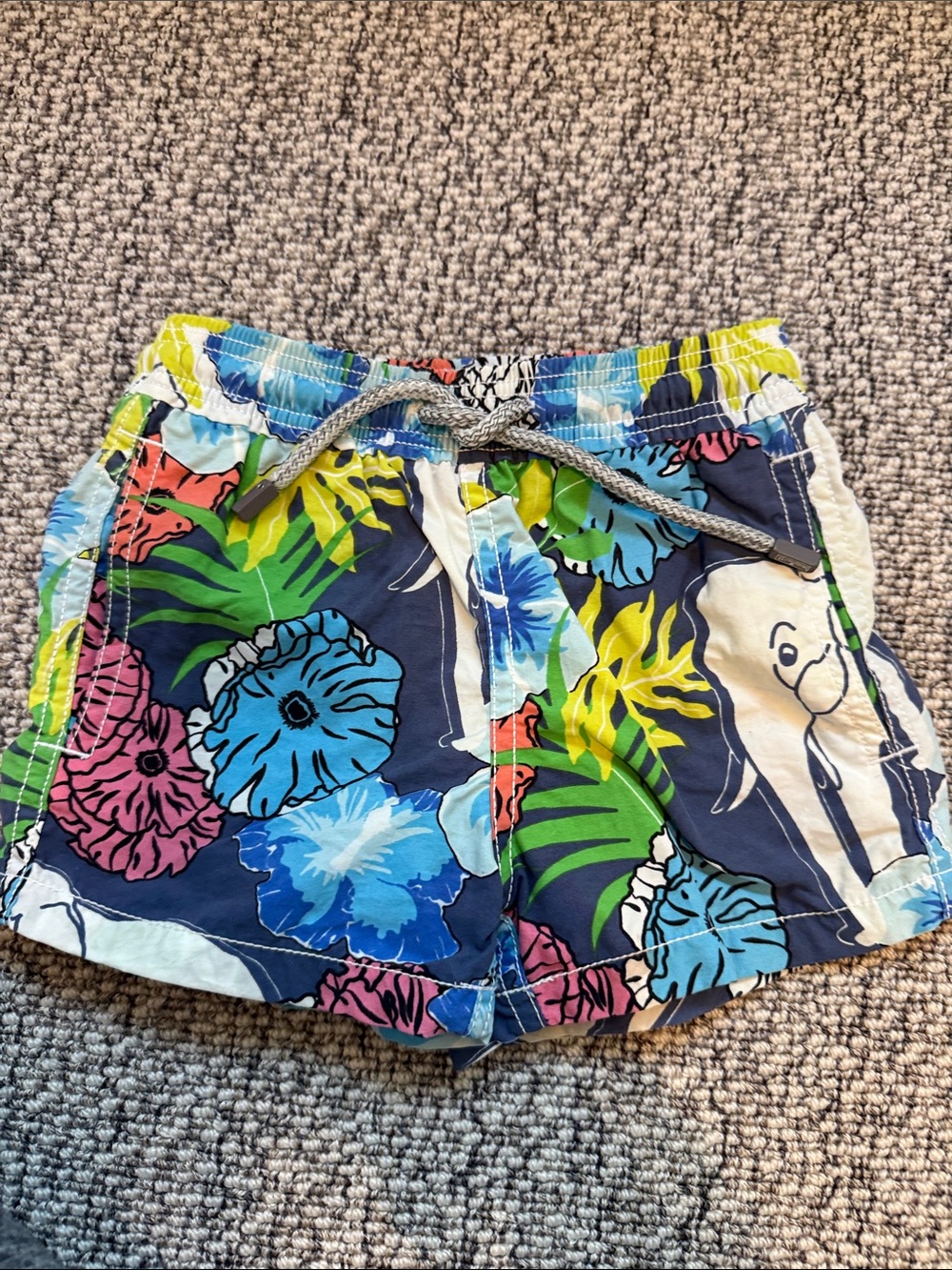 Vilebrequin Multicolor Tropical Swim Shorts - Navy, Red, Green, Yellow